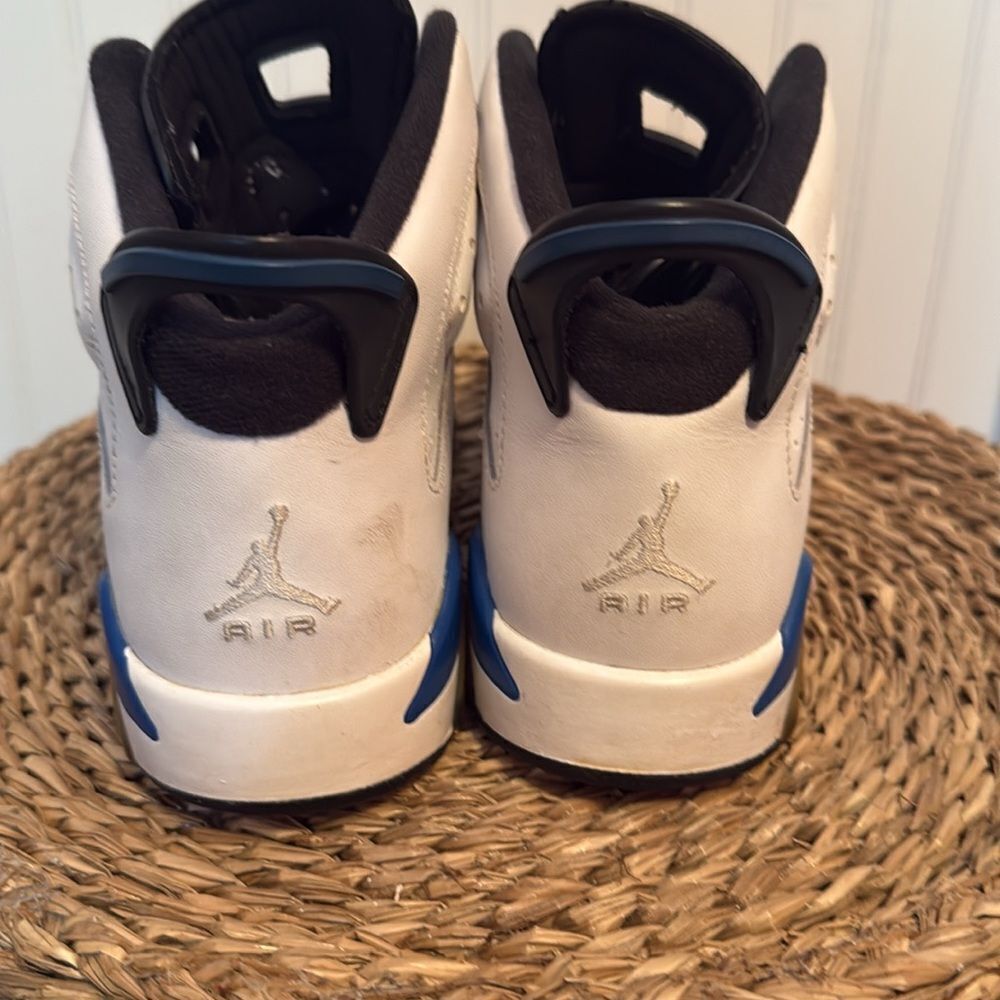 Nike Kids Jordan Retro 6 Sport Blue Shoes - Size 6Y - 384665-107 - Great Cond. - Picture 3 of 7